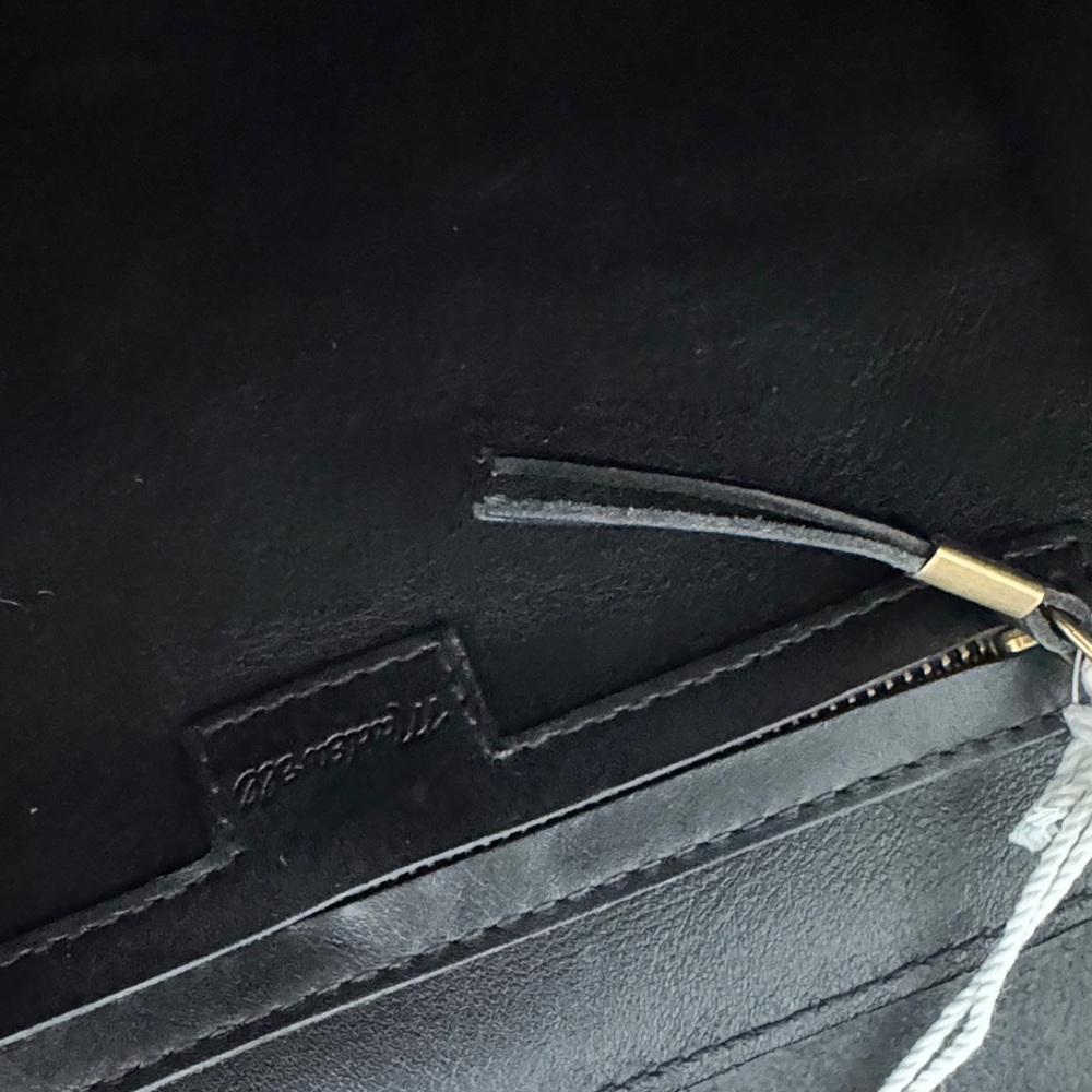 Madewell Black Leather Transport Tote with Gray Stripe - Picture 8 of 9